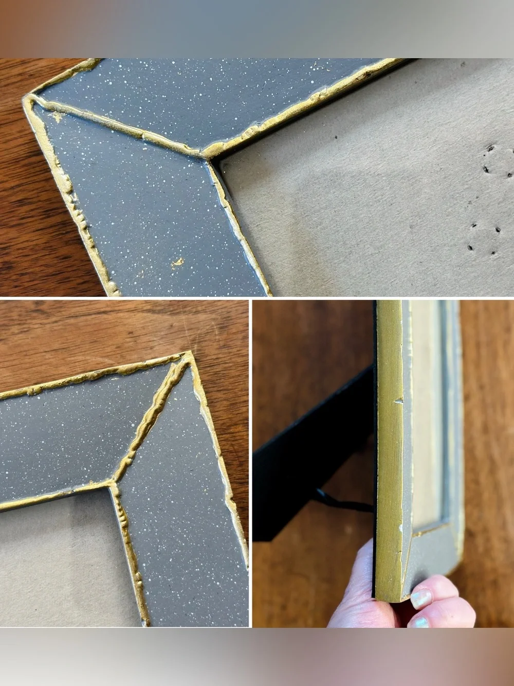 Blue Photo Album & Assorted Picture Frames - Blue, Gold, Gray